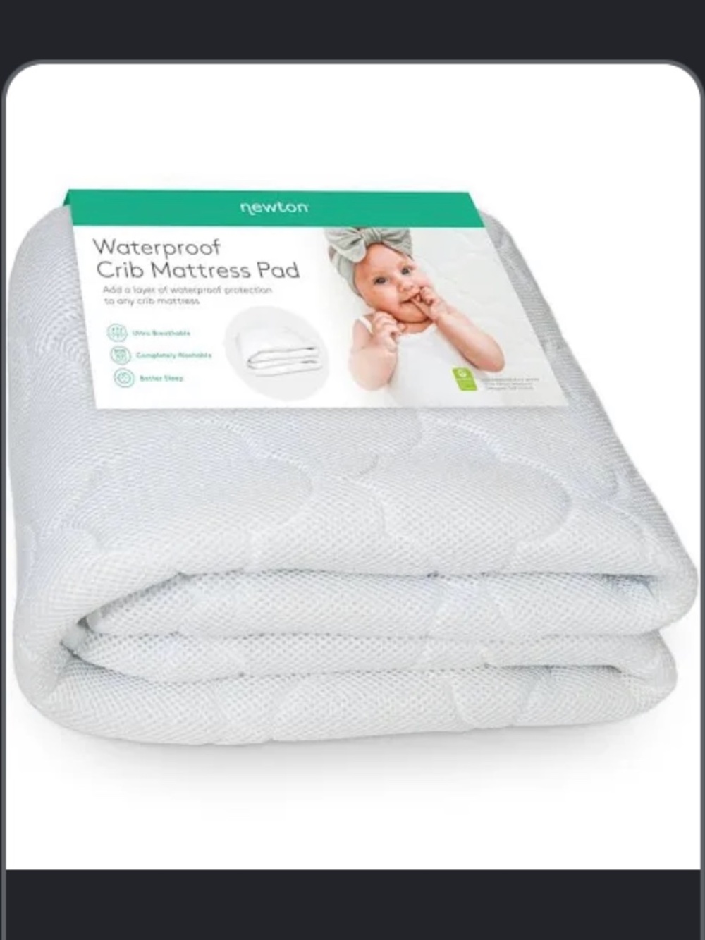 Newton Waterproof Crib Mattress Pad